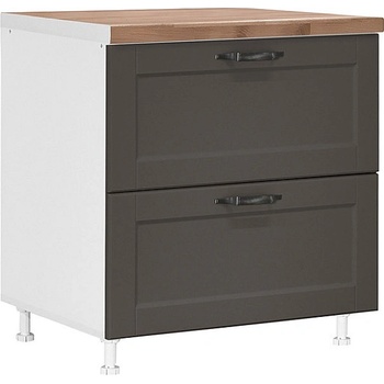 Matis Кухненски шкаф долен с две чекмеджета contempo d80 2f pl-box сив