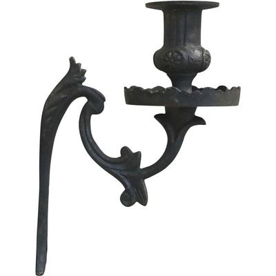 Mosazný antik kovový nástěnný svícen Old French - 14*8*21 cm - Chic Antique