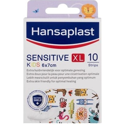 Hansaplast Sensitive Kids XL Plaster пластир 6 x 7 cm 10 бр