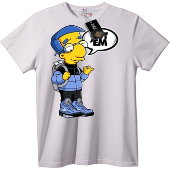 NOONEBRAND Тениска Simpsons Хвани ги - 3XL, White