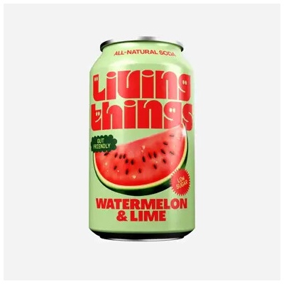 Living Things Soda vodní meloun a limetka 12 x 330 ml