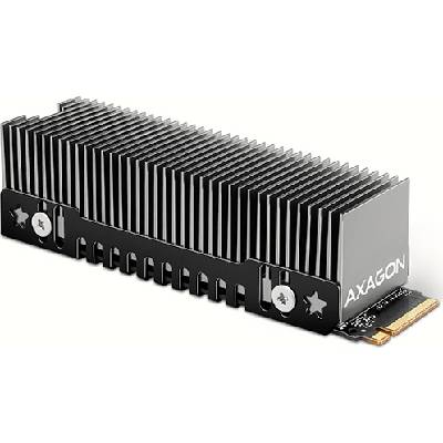 AXAGON CLR-M2XT, hliníkový pasivní chladič pro jedno i oboustranný M.2 SSD disk, výška 24 mm
