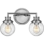 Elstead Lighting Quintiesse QN-POPPY2-PC-BATH - Стенно осветително тяло за баня POPPY, 2xE27/60W/230V, IP44, хром (ED1101)