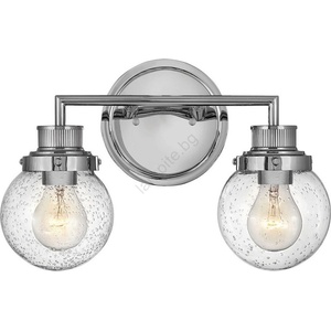 Elstead Lighting Quintiesse QN-POPPY2-PC-BATH - Стенно осветително тяло за баня POPPY, 2xE27/60W/230V, IP44, хром (ED1101)