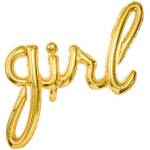 Party Deco Фолиев Балон Надпис ''Girl'', Злато, 77x70см (FB43M-019)