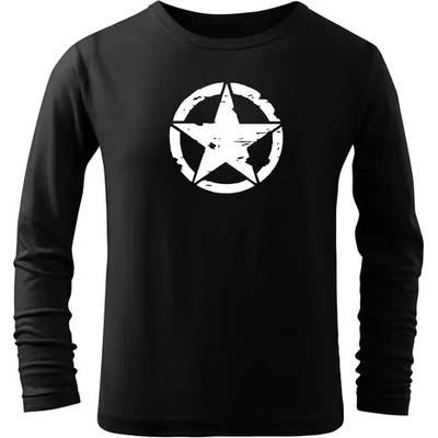 DRAGOWA детска тениска с дълъг ръкав, Звезда, черна (7171)