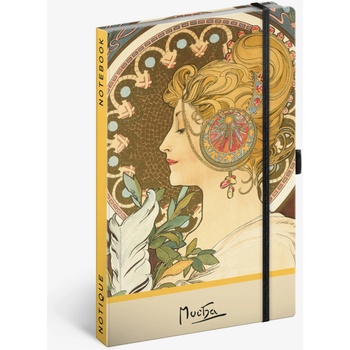 Notique Бележки Алфонс Муха - Писалка, пунктир, 13 x 21 cm NOTIQUE | Lilav | Home | UNI