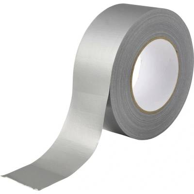 Toolcraft TO-10917639 Páska so skleným vláknom 50 m x 50 mm strieborná 1 ks