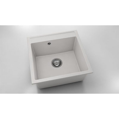 FAT Мивка Vanguard 225, Fat Granite, 1001 бял, с включен сифон