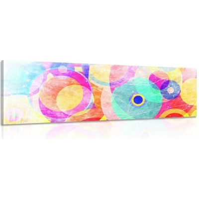 Obraz barevné kruhy - 135x45