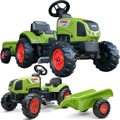 FALK Šliapací traktor 2040B Claas Arion 410 s vlečkou