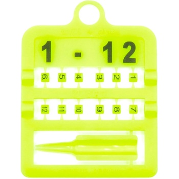 E-Z Split Ring Kroužky číselné, 2,5 mm/ žluté 1-12