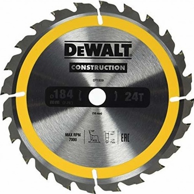 DeWALT DT1939 Pílový kotúč CONSTRUCTION, 184 x 16 mm, 24 zubov