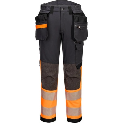 Portwest nohavice Stretch Holster EV442 Hi Vis reflexní do pasu žltá čierna