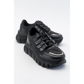 Moda Trend Дамски спортни обувки с връзки - Черни #381650 (381650_Черно)