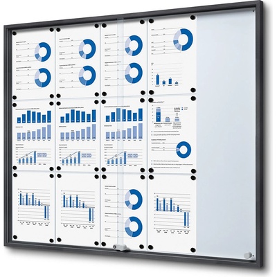 Jansen Display Interiérová vitrína 15x A4 SLIM 1126 x 948 mm