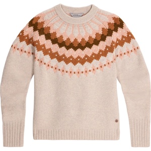 Royal Robbins Дамски вълнен пуловер Royal Robbins Women's Rockcraft Wool Crew Merino jumper - Sea Blush Htr Snowcreek Pt - размер XL (105-6803-0414)