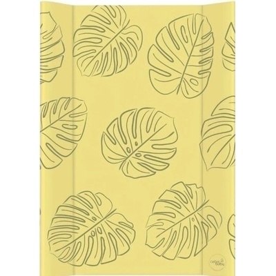 Ceba Baby podložka s tvrdou deskou Monstera mustard 70 x 50