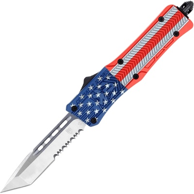 CobraTec Small CTK-1 Cerakote Americká vlajka Tanto zoubkovaný 06CT110
