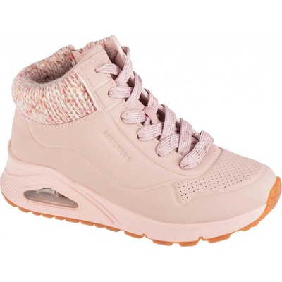 Skechers dívčí kotníkové zimní tenisky uno gen1 darling daze 310566l-blsh pudrové