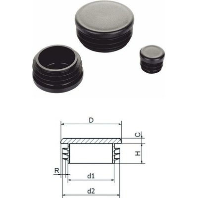 Plastová krytka o průměru 30mm - různé barvy Barva: Bílá