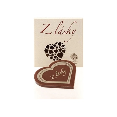 Čokoládovna Troubelice Čokoládové srdíčko "Z lásky" mléčná 51% 18 g