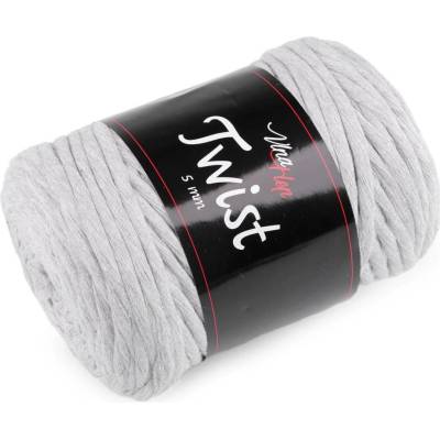 Bavlněná pletací příze Twist macrame 500 g rozčesávací Varianta: 9 (8231) šedá světlá, Balení: 1 ks