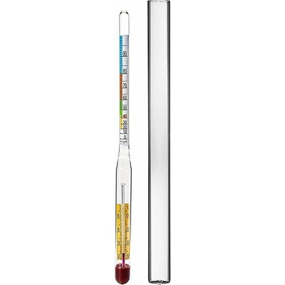 Alkoholmeter s teplomerom 0-95%