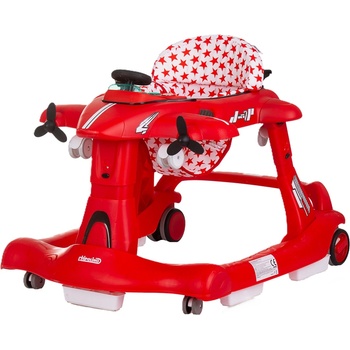 Chipolino Детска проходилка 3 в 1 Chipolino - Самолетче, червена (PRAP02401RE)