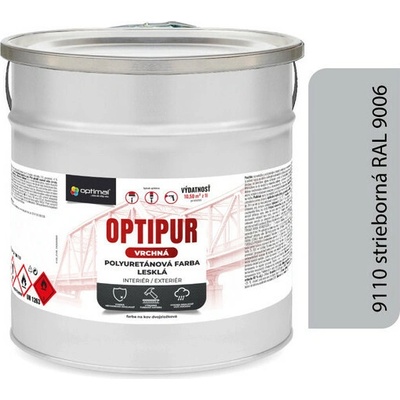 Optipur U2081 Vrchná polyuretanová farba lesklá 2 l strieborná