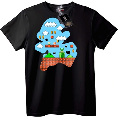NOONEBRAND Тениска Super Mario Приключение в облаците - 4XL, Black