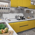 vidaXL Самозалепващо фолио за мебели, златист гланц, 500х90 см, PVC (326149)
