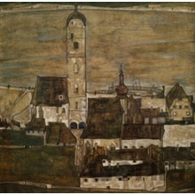 Graf-ika Domy nad Dunajem Egon Schiele 1000 dielov
