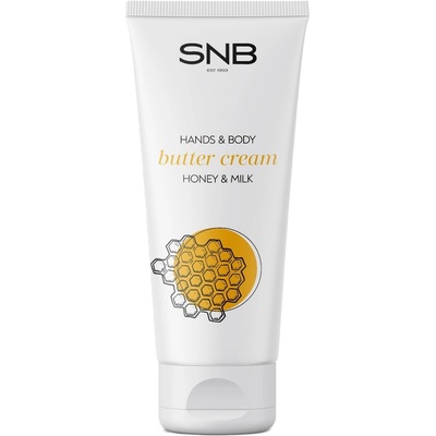 SNB Professional Бутер крем за ръце и тяло Honey & Milk, 200 ml