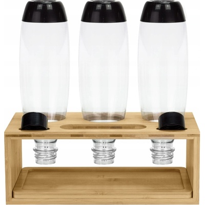 SPINEL SODA Bambusový stojan/odkapávač na 3 lahve pro saturátor vody