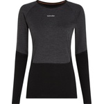Icebreaker Дамско мериносово термобельо Icebreaker Women's Merino 200 Oasis+ L/S Crewe Merino base layer - Black / Jet Heather / Undyed / Cb (115-2822-0112)