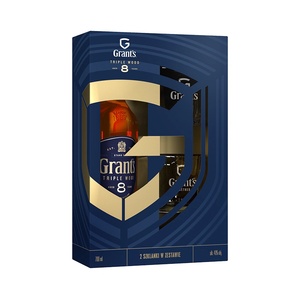 Grant's Grant's (Грантс) Шотландско уиски Triple Wood 8 Years Old 40% 0.7 л с 2 чаши