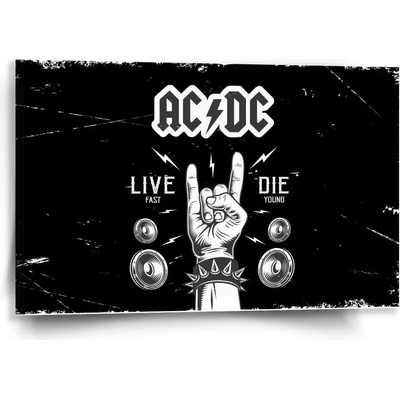 Sablio Obraz ACDC Live fast, die young - 60x40 cm