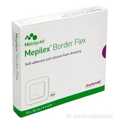 Mepilex Border Flex 10 x 10 cm samolepivé krytie z mäkkého penového silikónu 1x5 ks