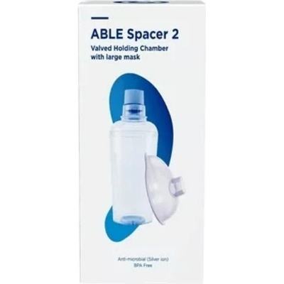 ABLE SPACER 2 Large Mask nadstavec inhalačný s ventilom, náustkom a veľkou maskou