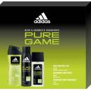 Adidas Pure Game Dárková sada pánský deodorant 75 ml, deospray 150 ml a sprchový gel 250 ml