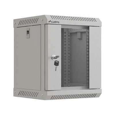 Lanberg Комуникационен шкаф, Lanberg rack cabinet 10" wall-mount 6U/300x300 (flat pack) with glass door grey (WF11-3306-10S)
