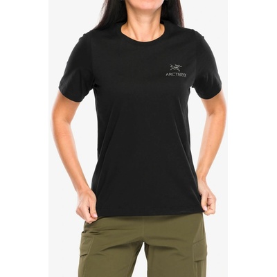 Arcteryx Bavlnené tričko dámske Kragg SL Cotton Emblem Crew SS black