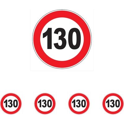 Walteco Značka rýchlosti 130km, 150x150mm, samolepka Množstvo: 5 ks , 20171BP1