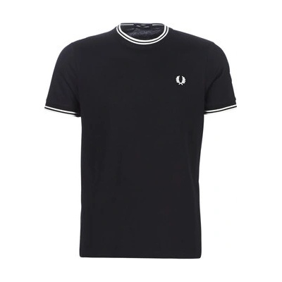 Fred Perry tričko s krátkym rukávom Twin tipped čierne