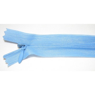 Zips krytý nedeliteľný 35cm modrá
