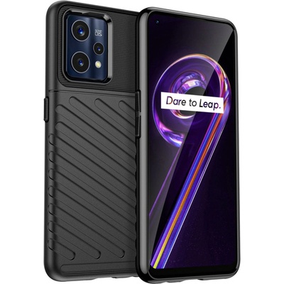 HQWear Thunder гъвкав брониран кейс за Realme 9 Pro + (9 Pro Plus), черен (9145576249062)
