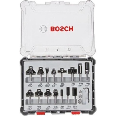 Bosch 15dílná sada frézovacích bitů 2607017472