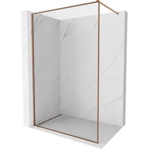 Mexen Kioto-F преграда за душ Walk-in с рамка 170 x 202 cm, прозрачна 8 mm, розово злато - 800-170-104-60-00 (800-170-104-60-00)
