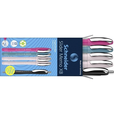 Schreibgeräte Etui 4 x Memo 1 x Rave sortiert 150255 modrá 5 ks